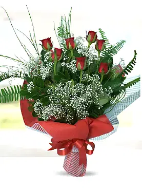 7 kırmızı gül buket