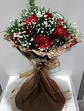 9 kırmızı gül buket