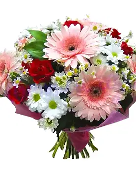 karışık mevsim çiçekleri buket