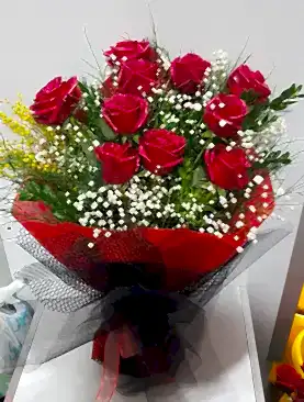 10 kırmızı gül buket
