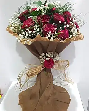 12 kırmızı gül buket