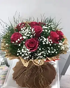 10 kırmızı gül buket