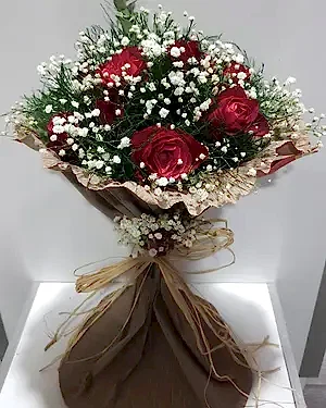 9 kırmızı gül buket