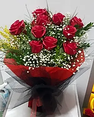 10 kırmızı gül buket